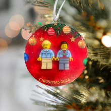 Load image into Gallery viewer, Personalised LEGO® Figure Christmas Decoration