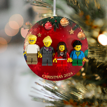 Load image into Gallery viewer, Personalised LEGO® Figure Christmas Decoration