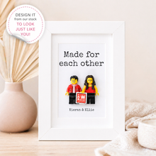 Load image into Gallery viewer, Made for each other LEGO® Frame