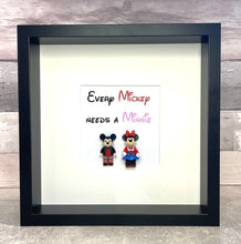 Load image into Gallery viewer, Minnie & Mickey LEGO® Minifigure Frame