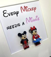 Load image into Gallery viewer, Minnie &amp; Mickey LEGO® Minifigure Frame
