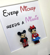 Load image into Gallery viewer, Minnie & Mickey LEGO® Minifigure Frame