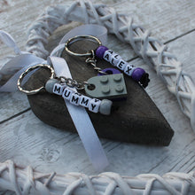 Load image into Gallery viewer, Personalised LEGO® Love Heart Keyring for Mum