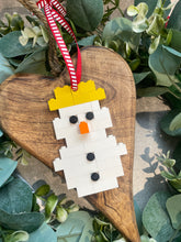 Load image into Gallery viewer, Make your own Christmas LEGO® Snowman Decoration