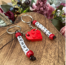 Load image into Gallery viewer, Personalised LEGO® Love Heart Keyring for Mum