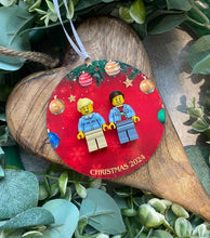Load image into Gallery viewer, Personalised LEGO® Figure Christmas Decoration