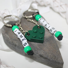 Load image into Gallery viewer, Personalised LEGO® Love Heart Keyring