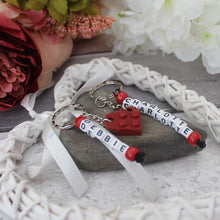Load image into Gallery viewer, Personalised LEGO® Love Heart Keyring