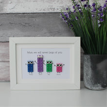 Load image into Gallery viewer, Personalised LEGO® Plate frame for her
