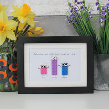 Load image into Gallery viewer, Personalised LEGO® Plate frame for her