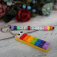 Load image into Gallery viewer, Rainbow Teacher LEGO® Keyring

