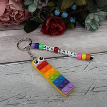 Load image into Gallery viewer, Rainbow Teacher LEGO® Keyring
