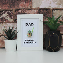 Load image into Gallery viewer, Yoda best dad in the Galaxy LEGO® frame
