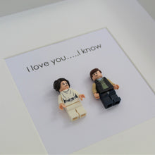 Load image into Gallery viewer, Star Wars - I Love You ...... I Know LEGO® Minifigure Frame
