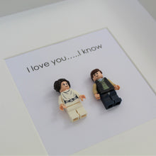 Load image into Gallery viewer, Star Wars - I Love You ...... I Know LEGO® Minifigure Frame