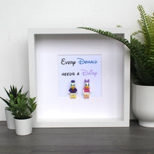 Load image into Gallery viewer, Donald &amp; Daisy LEGO® Minifigure Frame
