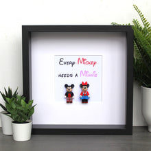 Load image into Gallery viewer, Minnie & Mickey LEGO® Minifigure Frame