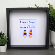 Load image into Gallery viewer, Donald & Daisy LEGO® Minifigure Frame