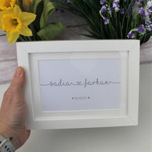 Load image into Gallery viewer, Personalised Couples Name Print