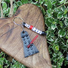 Load image into Gallery viewer, Darth vadar lego plate keyring
