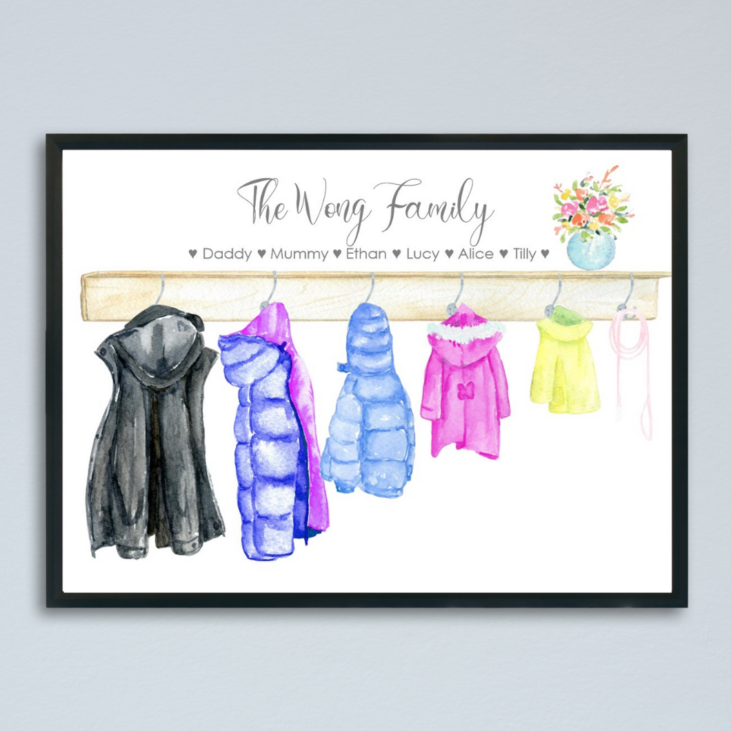 Personalised Family Coat Print