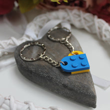 Load image into Gallery viewer, Lego heart keyring two colours
