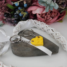 Load image into Gallery viewer, Lego heart keyring yellow