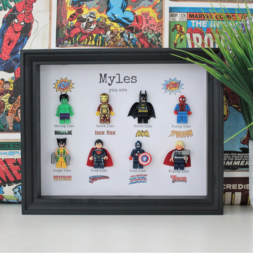 Superhero lego frame