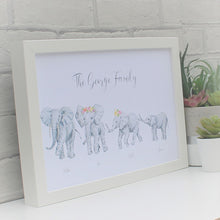 Load image into Gallery viewer, Elephant family watercolour print