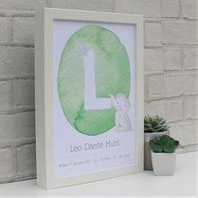 Load image into Gallery viewer, Personalised Newborn Elephant Print