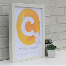 Load image into Gallery viewer, Personalised Newborn Elephant Print