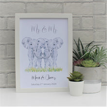 Load image into Gallery viewer, Personalised Wedding Elephant print