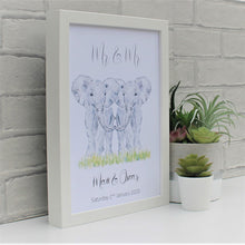Load image into Gallery viewer, Personalised Wedding Elephant print