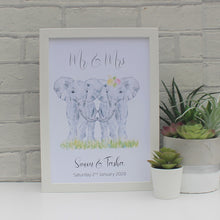 Load image into Gallery viewer, Personalised Wedding Elephant print