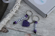 Load image into Gallery viewer, Personalised LEGO® Love Heart Keyring
