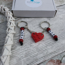 Load image into Gallery viewer, Personalised LEGO® Love Heart Keyring