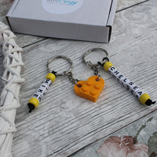 Load image into Gallery viewer, Personalised LEGO® Love Heart Keyring