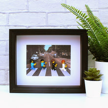 Load image into Gallery viewer, Beatles Abby Road minifigure black luxury frame
