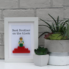 Load image into Gallery viewer, Best Brother on the block white frame