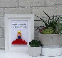 Load image into Gallery viewer, Best Sister on the block white frame