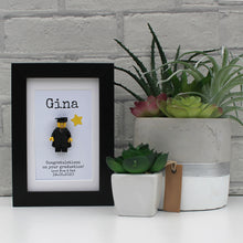 Load image into Gallery viewer, Congratulations on Graduating Personalised black frame
