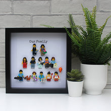 Load image into Gallery viewer, Personalised Lego family of 13 black frame