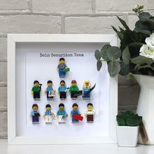 Load image into Gallery viewer, Personalised Lego work group in a white box frame