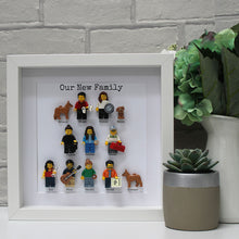 Load image into Gallery viewer, Personalised Lego family of 12 - white frame
