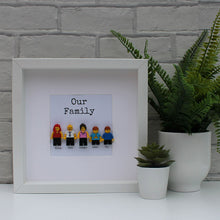 Load image into Gallery viewer, Our Family Personalised Lego frame in white