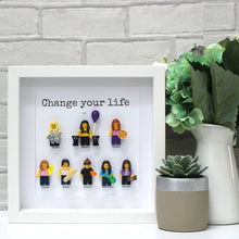 Load image into Gallery viewer, Personalised Lego girls 30th Birthday white frame