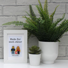 Load image into Gallery viewer, Personalised Made for each other couples lego figure frame