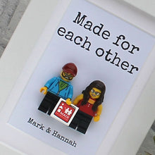 Load image into Gallery viewer, Personalised Made for each other couples lego frame