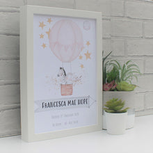 Load image into Gallery viewer, Personalised Newborn Baby animal Print
