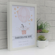 Load image into Gallery viewer, Personalised Newborn Baby animal Print